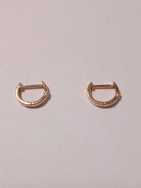 K18 イエローゴールド ダイヤモンド フープピアス