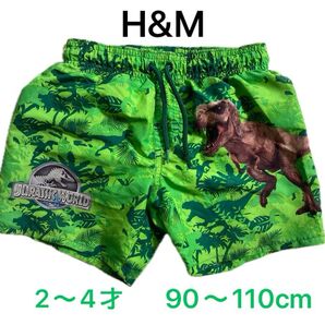 H&M キッズ 海パン 水着 恐竜柄