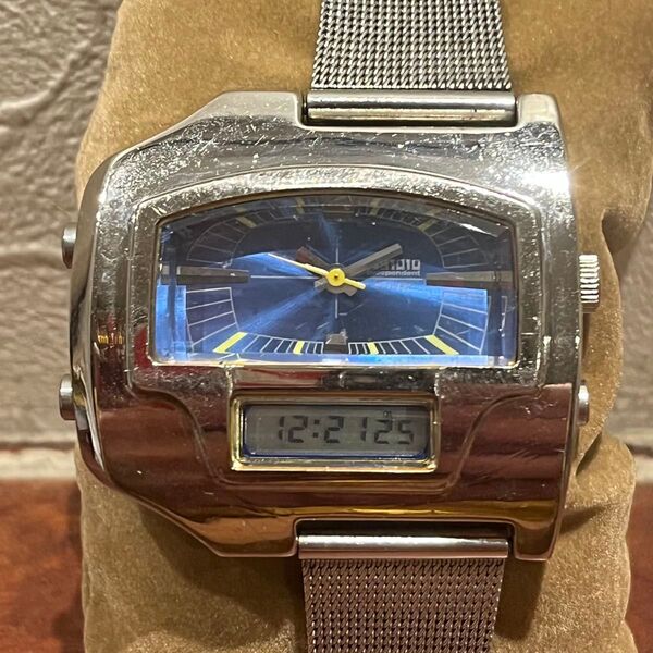 CITIZEN シチズン インディペンデント C480-L17122 クォーツ 腕時計 デジアナ 電池交換済 希少 稼働品