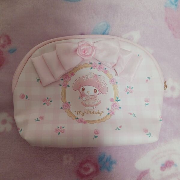 マイメロディ My Melody ドーリーローズ ポーチ ピンク ケース 収納性 チェック サンリオ Sanrio キャラクター