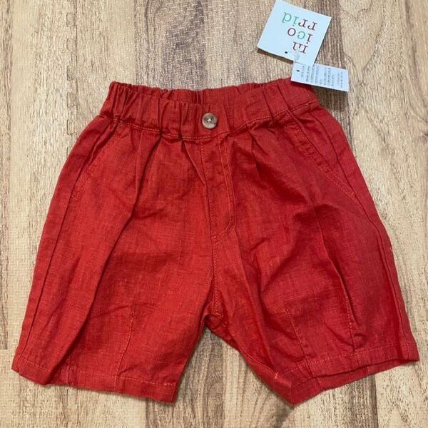 ミコリッド ショートパンツ レッド 未使用 子ども服90