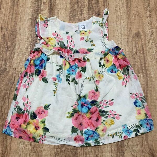 GAP ベビー服 花柄 子ども服85 12-18month チュニック ワンピース