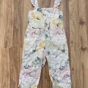 H&M 花柄サロペット 子ども服90
