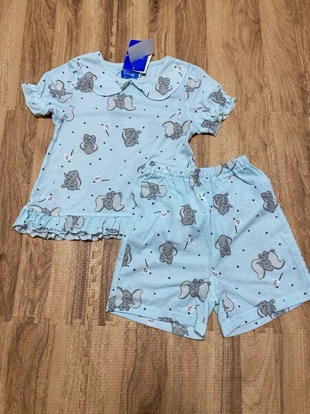 ディズニー ダンボ パジャマ 上下セット 水色 新品未使用 子ども服100