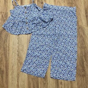 H&M 花柄 セットアップ キャミソール ワイドパンツ 子ども服105 100