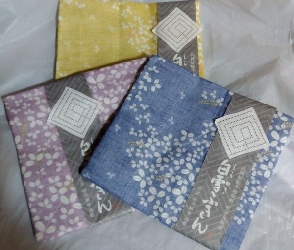 新品 未使用 白雪ふきん しらゆき 高級蚊帳生地使用 堅牢 友禅染 奈良 3枚 セット まとめ売り