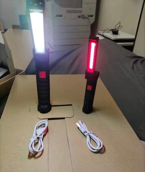 【1大1小 2本セット】LED作業灯 ワークライト COB折り畳み式 マグネット付き 懐中電灯 超高輝度 LEDライト