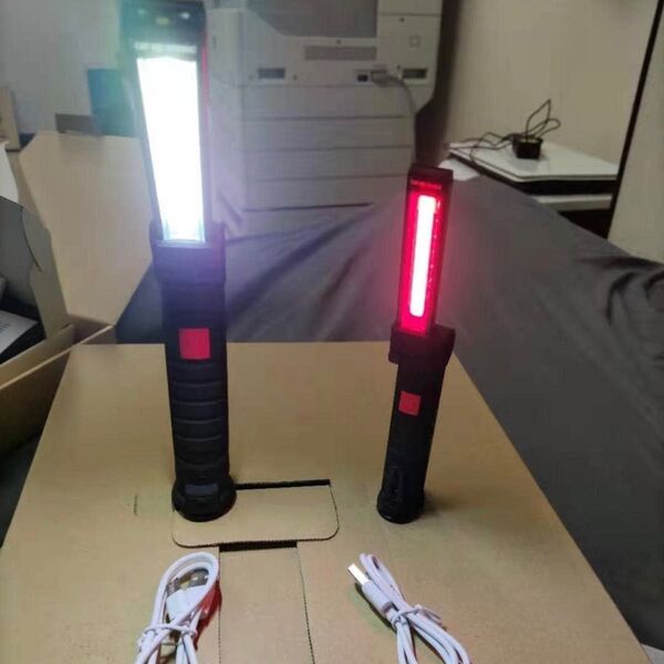 【1大1小 2本セット】LED作業灯 ワークライト COB折り畳み式 マグネット付き 懐中電灯 超高輝度 LEDライト