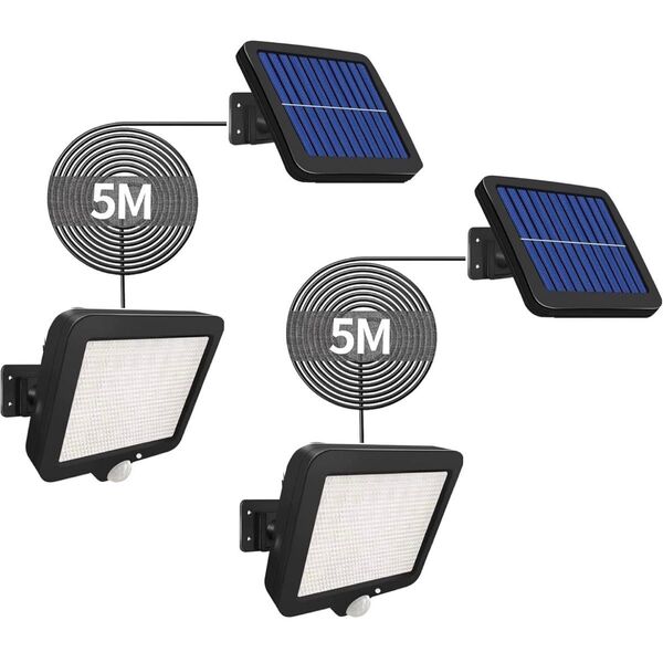 【2個】ソーラーライト 屋外 56LED センサーライト高輝度 照明 防犯ライト IP65防水 太陽光発電 人感センサー自動点灯