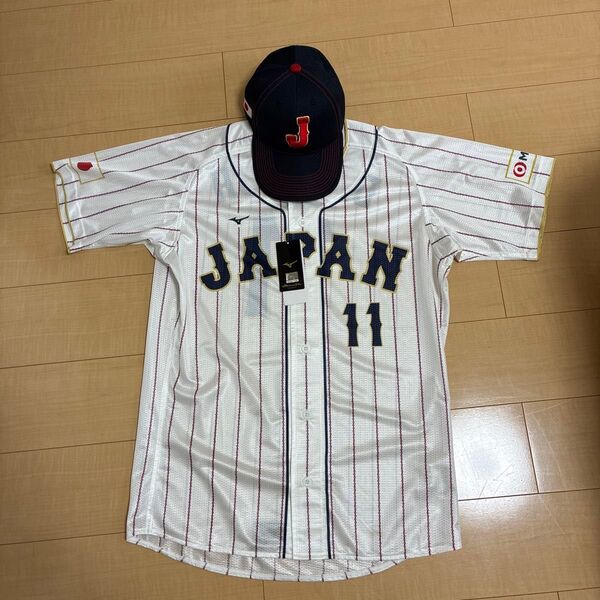 【タグ付き】侍ジャパン WBC 2023 ダルビッシュ 選手 ミズノ オーセンティック ユニフォーム O キャップ セット