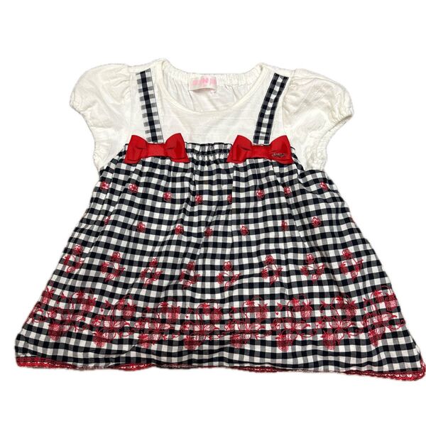 メゾピアノ 90サイズ 半袖シャツ(女の子用)mezopiano 半袖Tシャツ カットソー