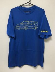 SUBARU Subaru Impreza T-shirt size L blue 