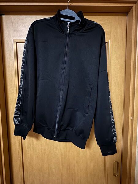 トラックジャケット ブラック XL ロゴ サンタフェ 90s ヤンキー セットアップ