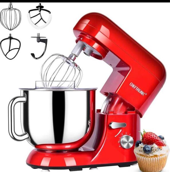 CHEFTRONIC Cheftronic スタンドミキサー 7l 電動ミキサー 全6段階 ケーキ パン生地 など 多機能付属