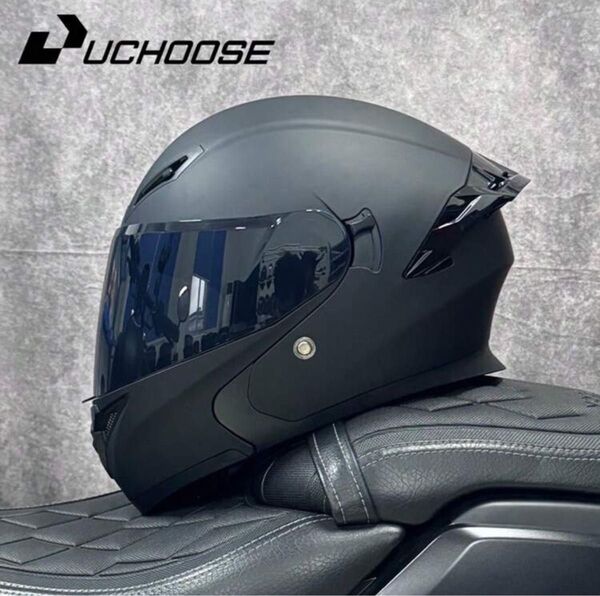 UCHOOSE バイクヘルメット フルフェイス ブラック 新品