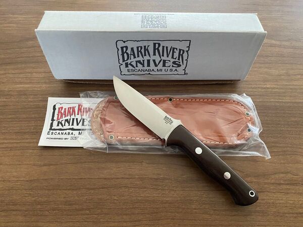 【BARK RIVER 】バークリバー【ブラボー1】 【A-2】【Green Canvas Micarta】シースナイフ・未使用