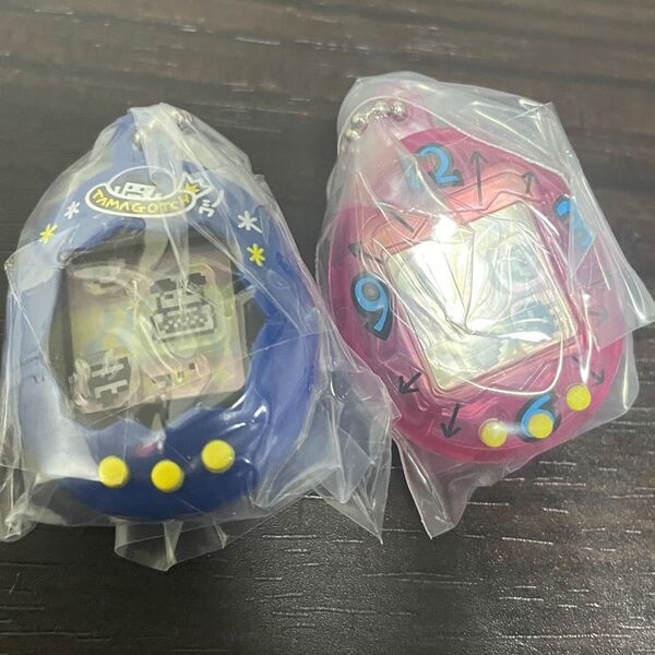 たまごっち シャカシャカチャームコレクション クリアピンク 新種発見!! 紺 まめっち みみっち ガチャ