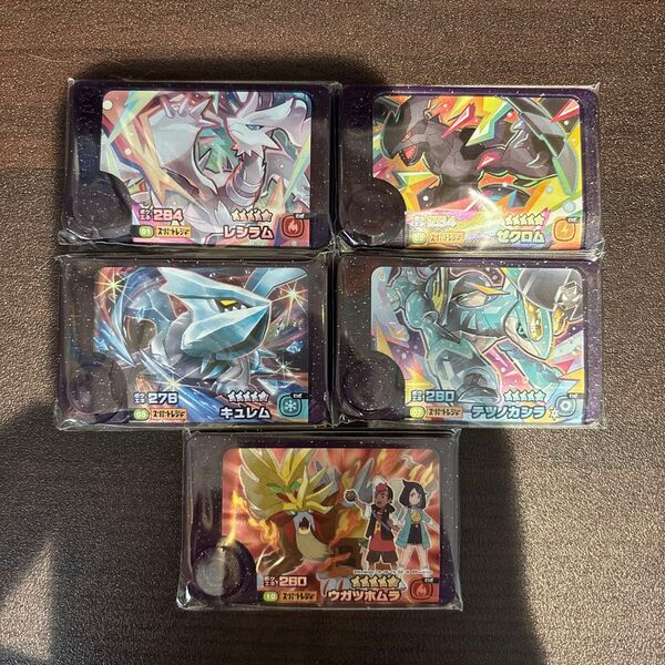 ★ポケモンフレンダ★4だん★スーパートレジャー5枚セット★レシラム・ゼクロム・キュレム・テツノカシラ・ウガツホムラ★