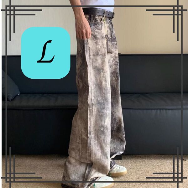 《新品未使用》リアルツリー柄 カモ柄 迷彩 デニム ワイドパンツ 韓国 y2k