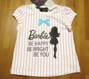 *送料無料*新品*９５*Barbie*半袖Tシャツ*ピンクストライプ*バービー*パフスリーブ*