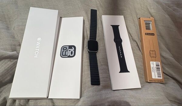 Apple Watch Series10 42mm GPSモデル + 社外バンド2つ + RORRY magsafe充電器 セット