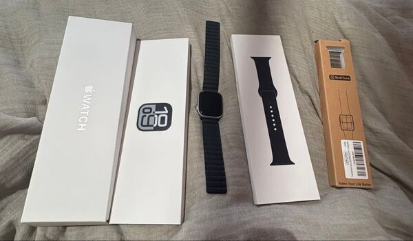 Apple Watch Series10 42mm GPSモデル + 社外バンド2つ + RORRY magsafe充電器 セット