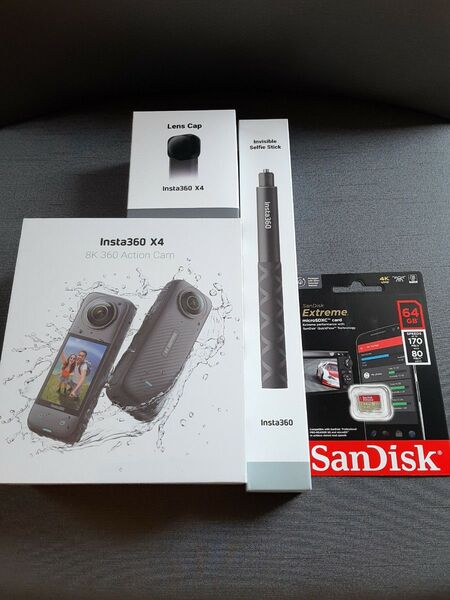 (新品・未使用)Insta360 X4 8K アクションカメラ 4点セット
