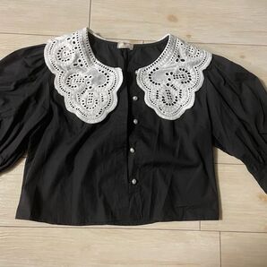 (高速ターミナル)刺繍襟ブラウス