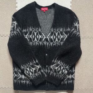Supreme モヘアカーディガン ブラック グレー