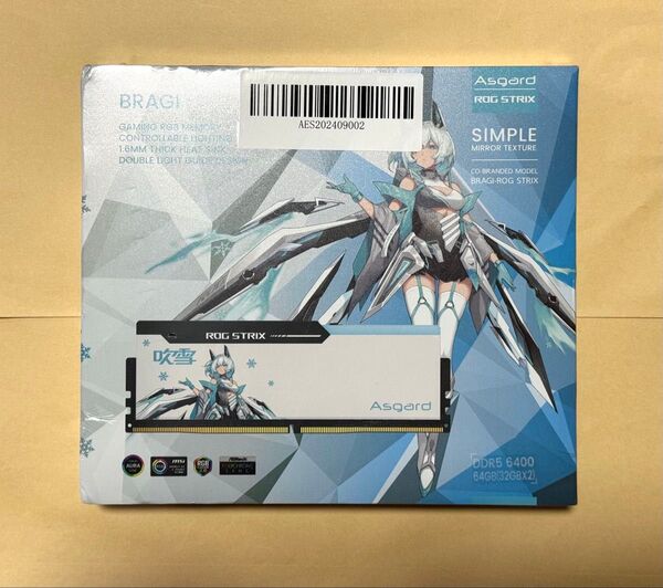 新品 未開封 Asgard ROG STRIX 吹雪 メモリ 64GB ( 32GB×2枚 ) DDR5-6400 RAM