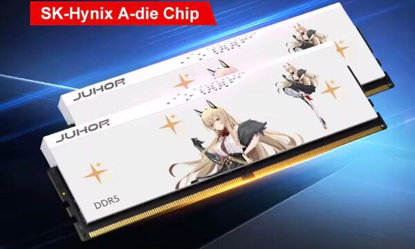 新品 未開封 JUHOR 16GB×2枚 DDR5-6800 ホワイト 32GB メモリ