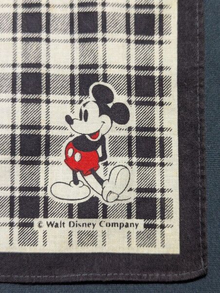 ミッキーマウス/ミニーマウス/ハンカチ/チェック柄/Disney/ディズニー/ヴィンテージ?