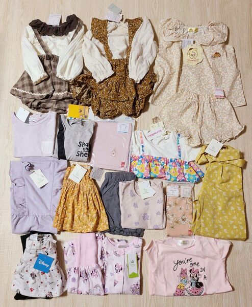 全て新品未使用★女の子100サイズ★半袖&長袖まとめ売り キッズ 子供服 夏服