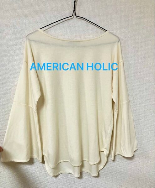 AMERICAN HOLIC アメリカンホリック レディース トップス 長袖 アイボリー フレアスリーブ フレア袖 春服
