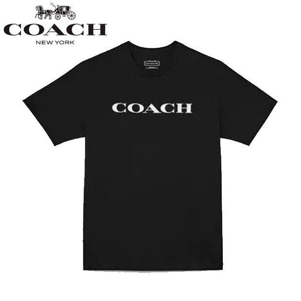 【COACH★C9693】コーチ トップス 半袖ロゴTシャツ ブラック シンプル ユニセックス 定価29,700円 新品