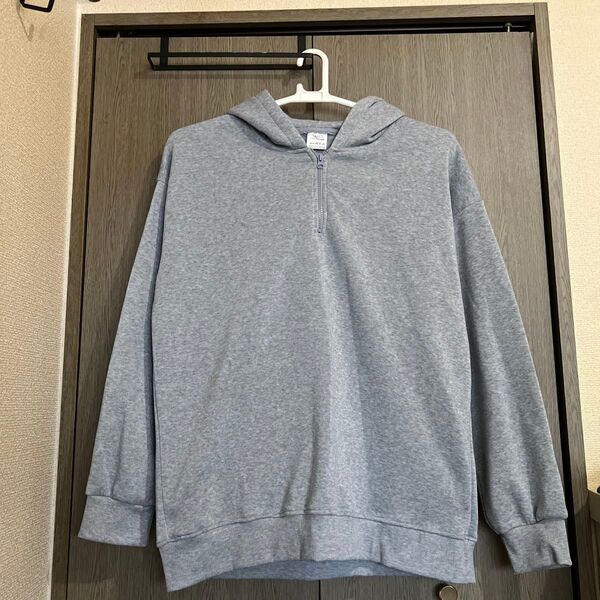 SHEIN ハーフジップスウェットパーカー 裏起毛