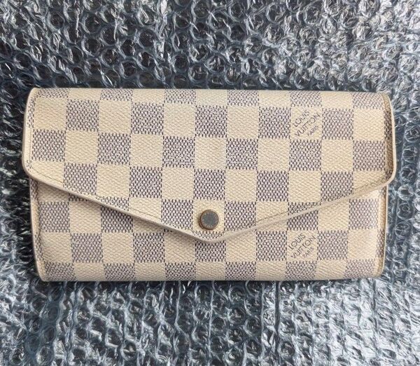 ルイヴィトン LOUIS VUITTON ダミエアズール 長財布 ポルトフォイユサラ