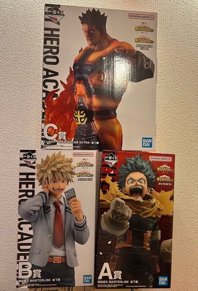 【24時間以内に発送】一番くじ 僕のヒーローアカデミア 紡ぐ力 緑谷出久 爆豪勝己 エンデヴァー セット