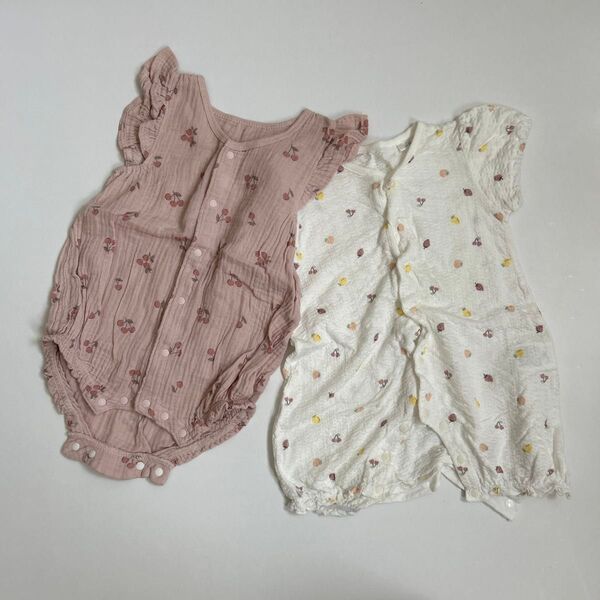 夏用ロンパース ロンパース カバーオール ベビー服 半袖ロンパース ショートオール