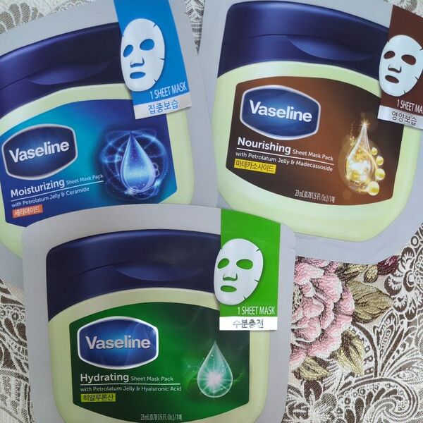 韓国限定【Vaseline】ヴァセリン シートマスクパック Vaseline Sheet Mask 韓国フェイスパック