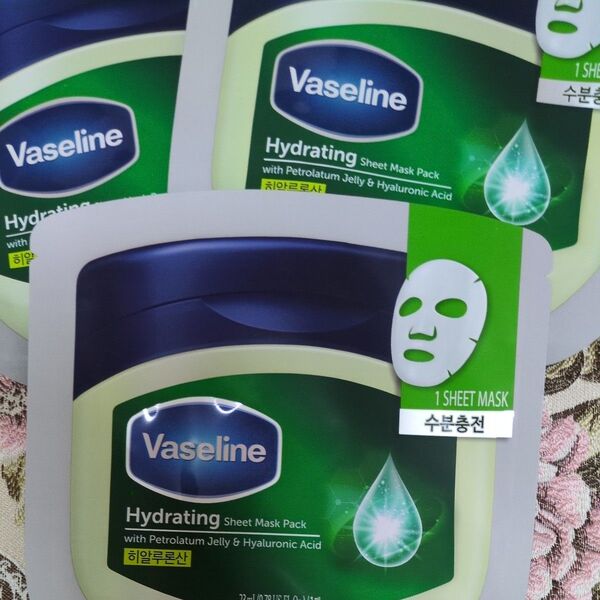 韓国限定【Vaseline】ヴァセリン シートマスクパック Vaseline Sheet Mask 韓国フェイスパック