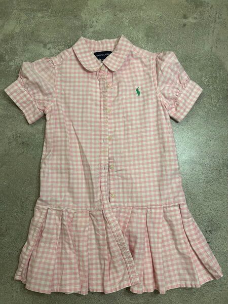 Ralph Lauren 半袖ワンピース 110 ギンガムチェック