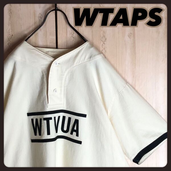 WTAPS ダブルタップス ベースボールシャツ 半袖 センター刺繍入り