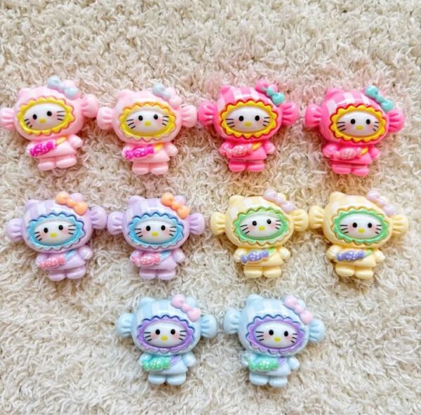 10個セット デコパーツ キティ サンリオ キャンディ 装飾品 ハンドメイド キャラクター キャンディ コスチューム 着ぐるみ