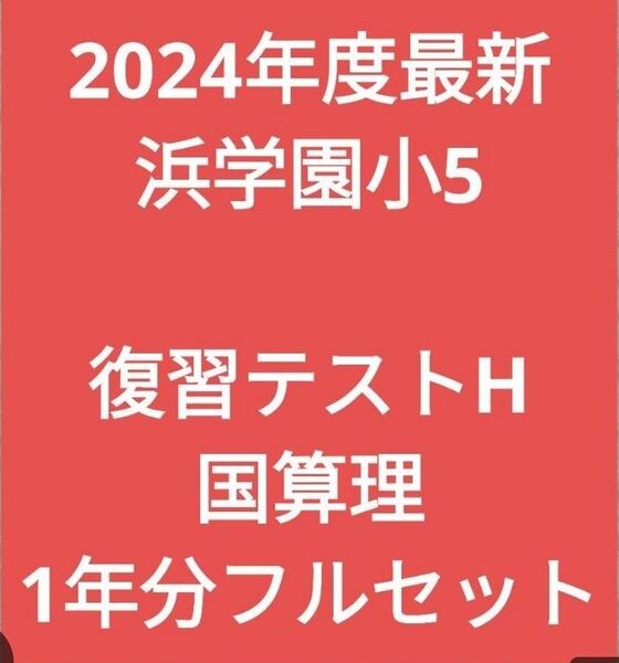 2024年度最新 浜学園小5 復習テストH 国算理
