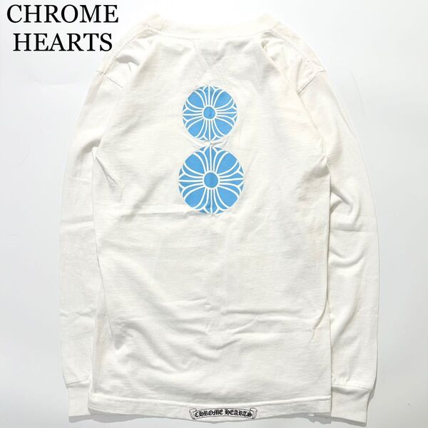 CHROME HEARTS ロンT colette バックロゴ ホワイト 水色