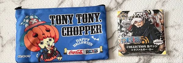 ワンピース ONE PIECE ロー HEROES コレクション缶バッジ ポーチ 2点セット