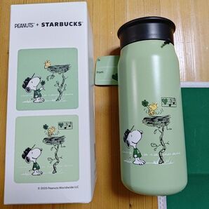 【海外スタバ】スターバックス スヌーピー ステンレスロゴボトル 水筒