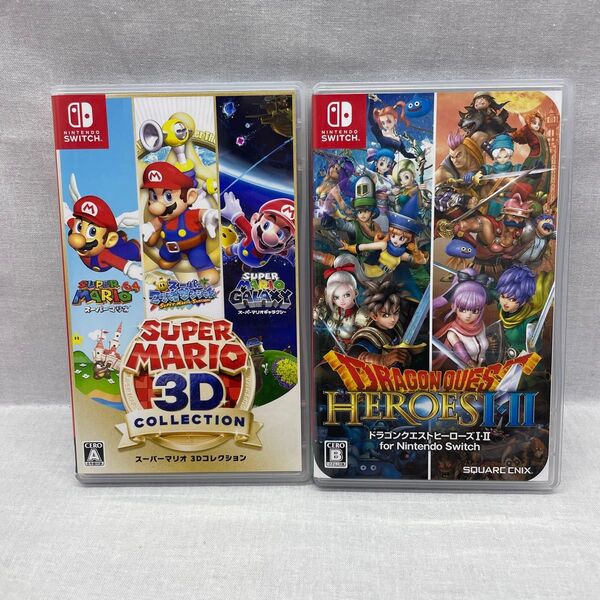 Switch スイッチソフト スーパーマリオ 3Dコレクション ドラゴンクエストヒーローズⅠ・Ⅱ セット 34-yfm-0622