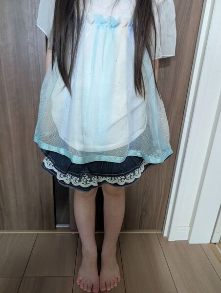 女の子 110 スカート デニム調 ミニ かわいい 小学生